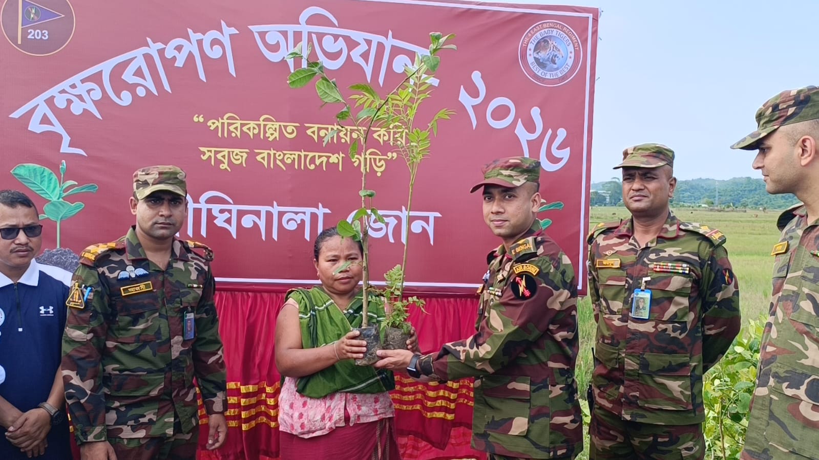 সবুজায়নে দীঘিনালা জোনের উদ্যোগ,৩ হাজার ৬০০ চারা বিতরণ।