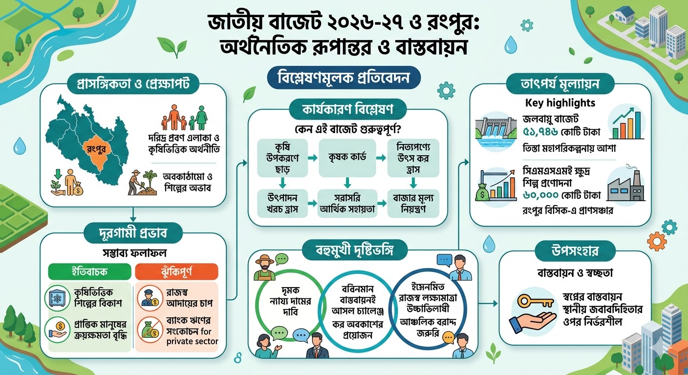খরা কাটার স্বপ্ন বাস্তবতার কঠিন হিসাব: বাজেটে কতটা গুরুত্ব পেল রংপুর?