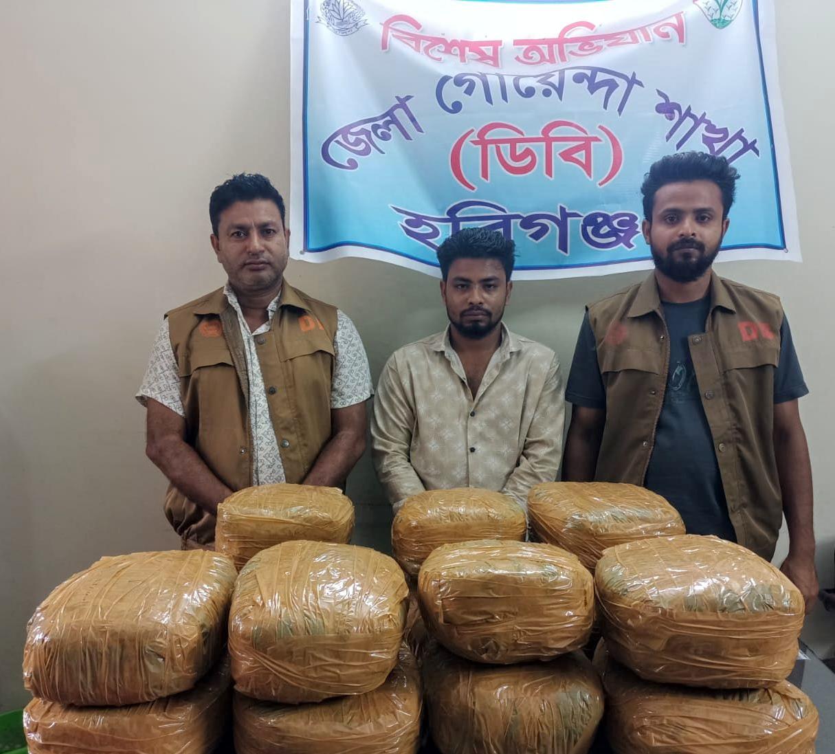 হবিগঞ্জে ডিবি পুলিশের অভিযানে ৫ লক্ষ টাকার গাঁজা, একটি মাইক্রোবাস সহ আটক এক