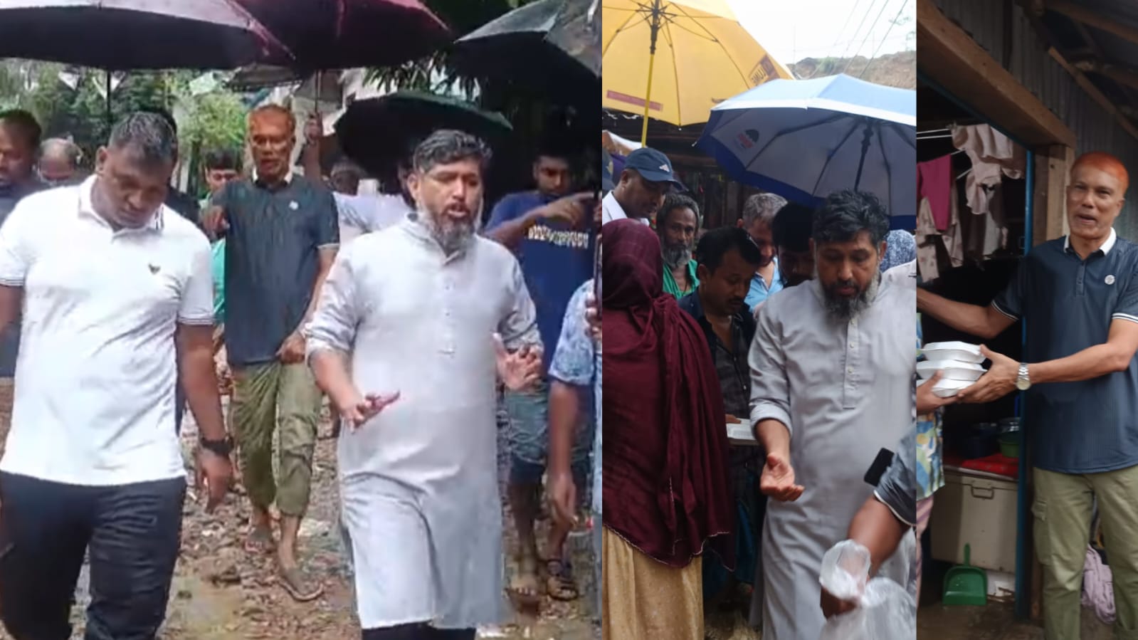 টানা বৃষ্টিতে পানিবন্দী মানুষের পাশে বিএনপি বায়েজিদে রান্না করা খাবার বিতরণ